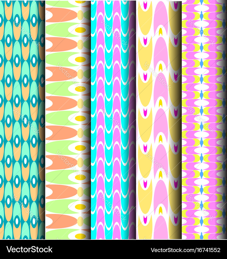 Set pattern geometric Vector Image