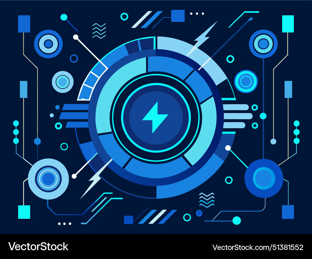 Technology concept display background glowing sci Vector Image