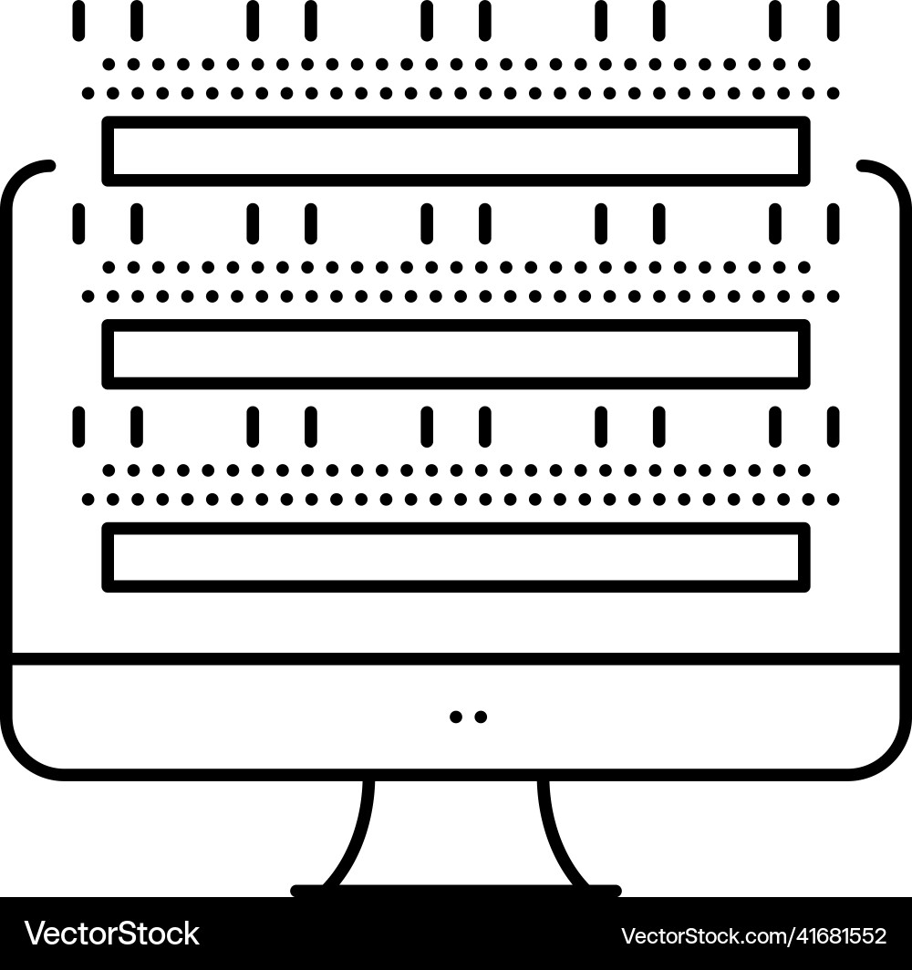 Testing computer screen semiconductor Testing computer screen semiconductor vector image