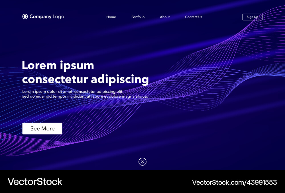 Abstract background website landing page template Abstract background website landing page template vector image