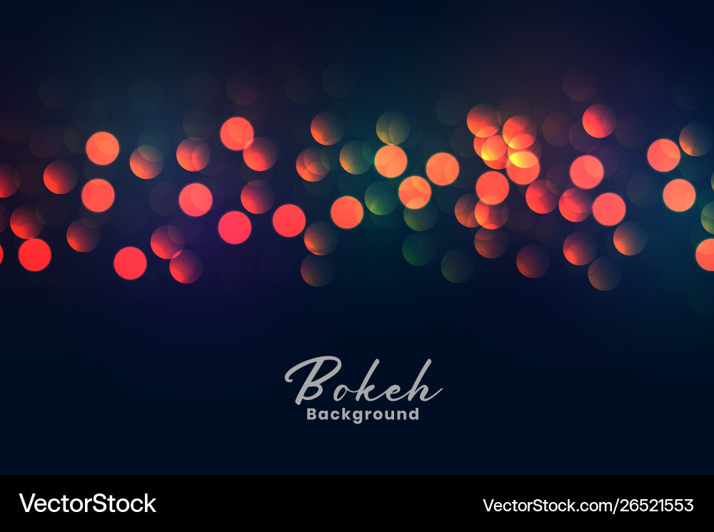 Abstract colorful bokeh lights background vector image