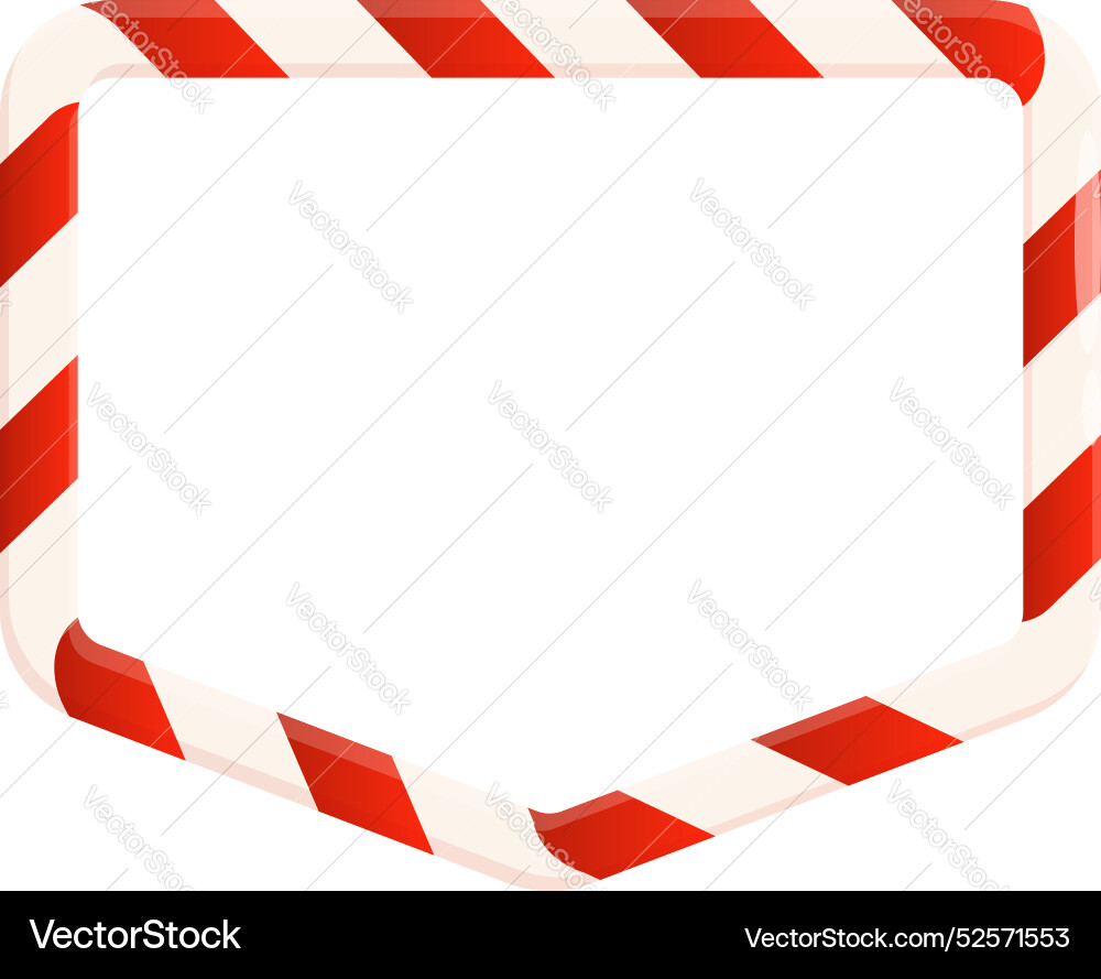 Christmas candy cane border creating empty frame Christmas candy cane border creating empty frame vector image