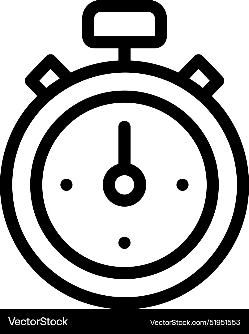 Chronometer icon thin linear style design Chronometer icon thin linear style design vector image