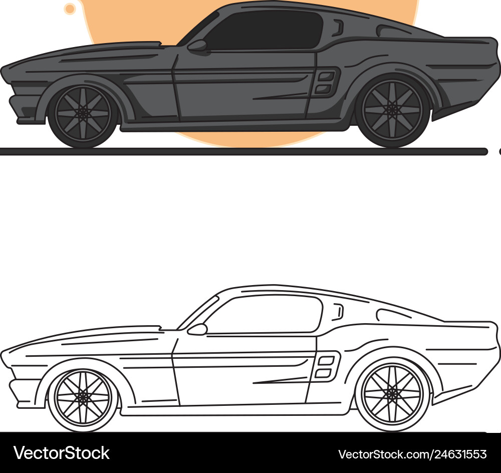 Classic Sports Car Vector Image