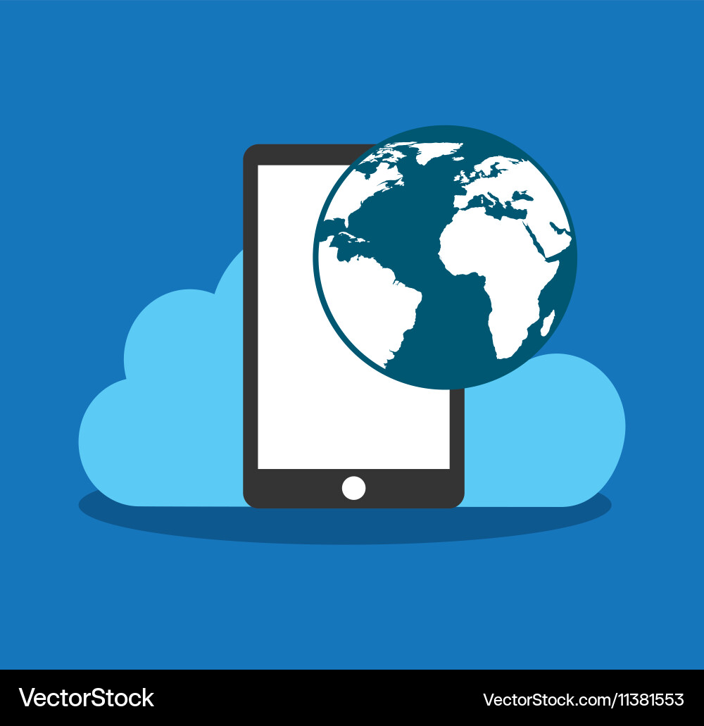 Cloud computing data storage Vector Image