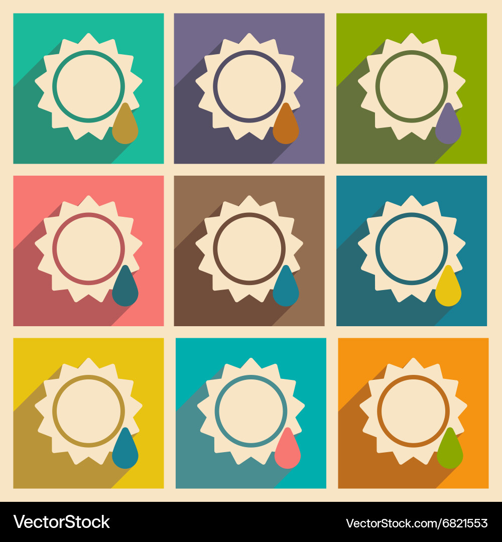 Flat with shadow concept and mobile application Vector Image