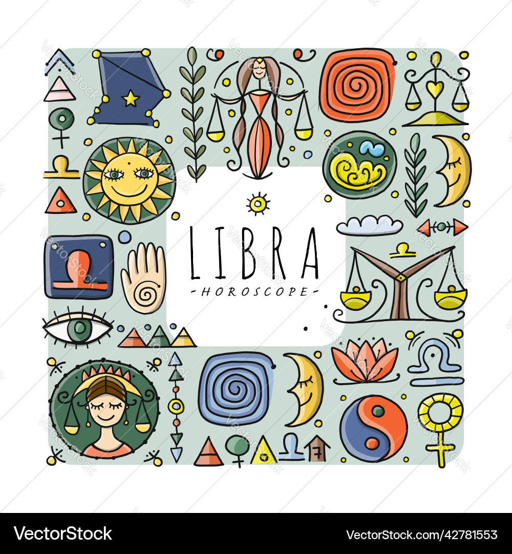 Libra Sternzeichen Element der Luft Libra Sternzeichen Element der Luft vektorbild