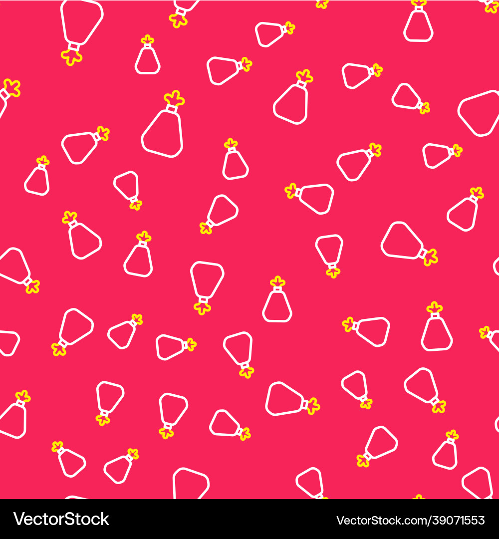 Line garbage bag icon isolated seamless pattern Line garbage bag icon isolated seamless pattern Vector Image