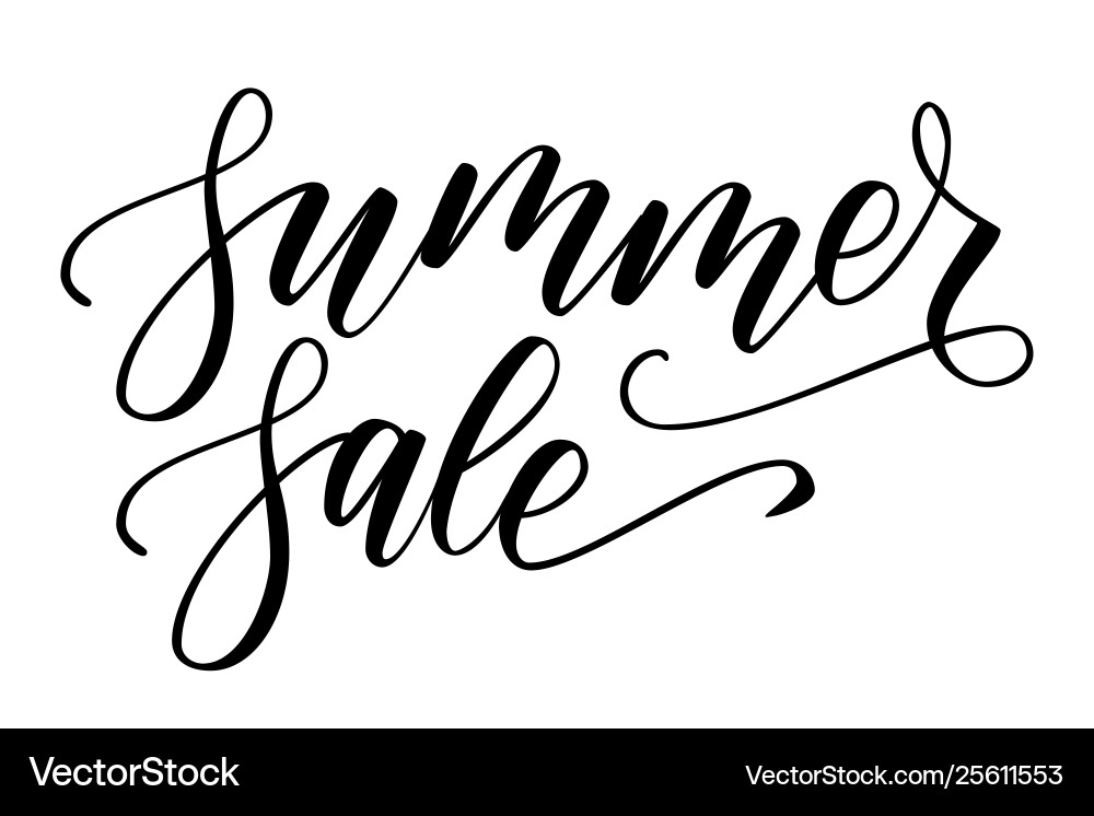 Modern brush calligraphy summer sale Modern brush calligraphy summer sale vector image
