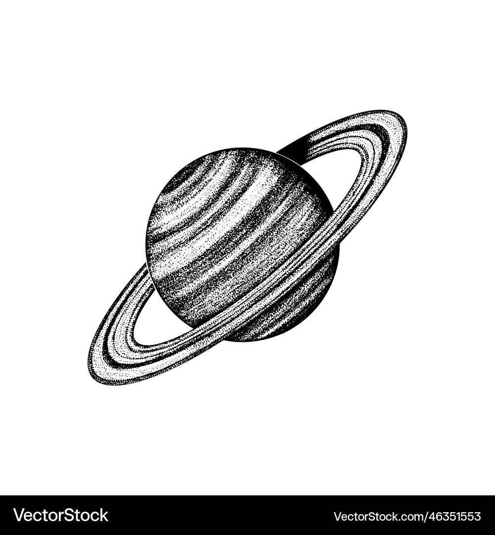 Saturn planet gas giant astronomical galaxy Saturn planet gas giant astronomical galaxy vector image