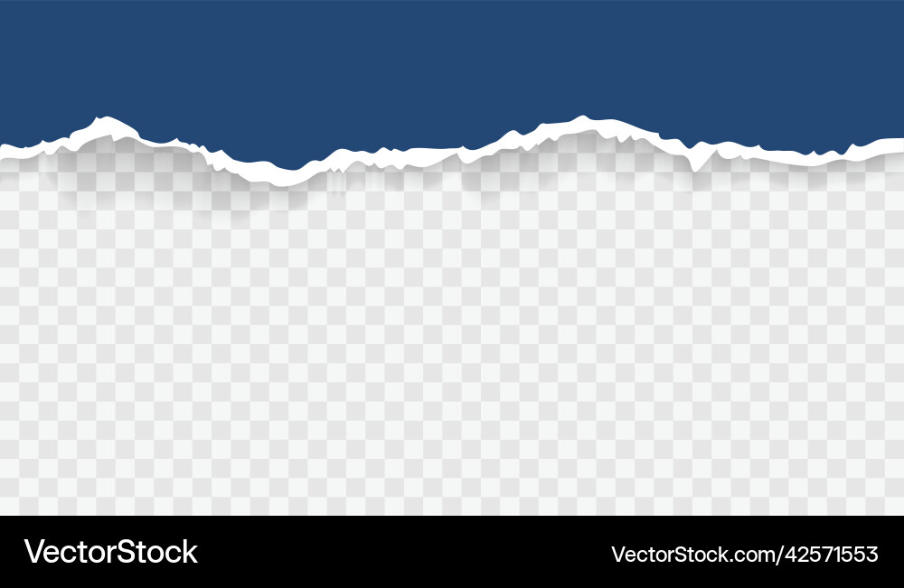 Torn paper with ripped edges and soft shadow Torn paper with ripped edges and soft shadow vector image