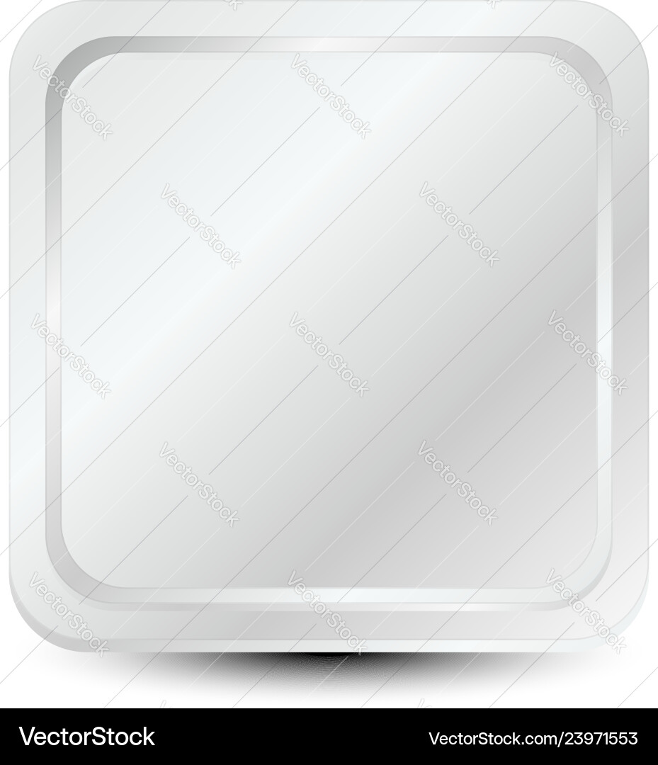 Uncolored square icon backdrop with rounded Uncolored square icon backdrop with rounded vector image
