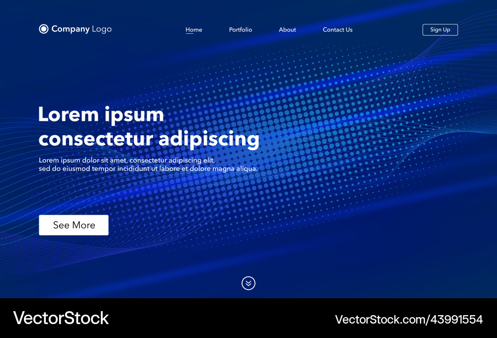 Abstract background website landing page template Abstract background website landing page template vector image