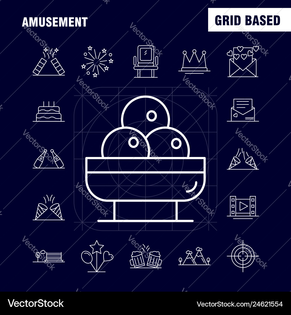 Amusement line icon for web print and mobile uxui vector image
