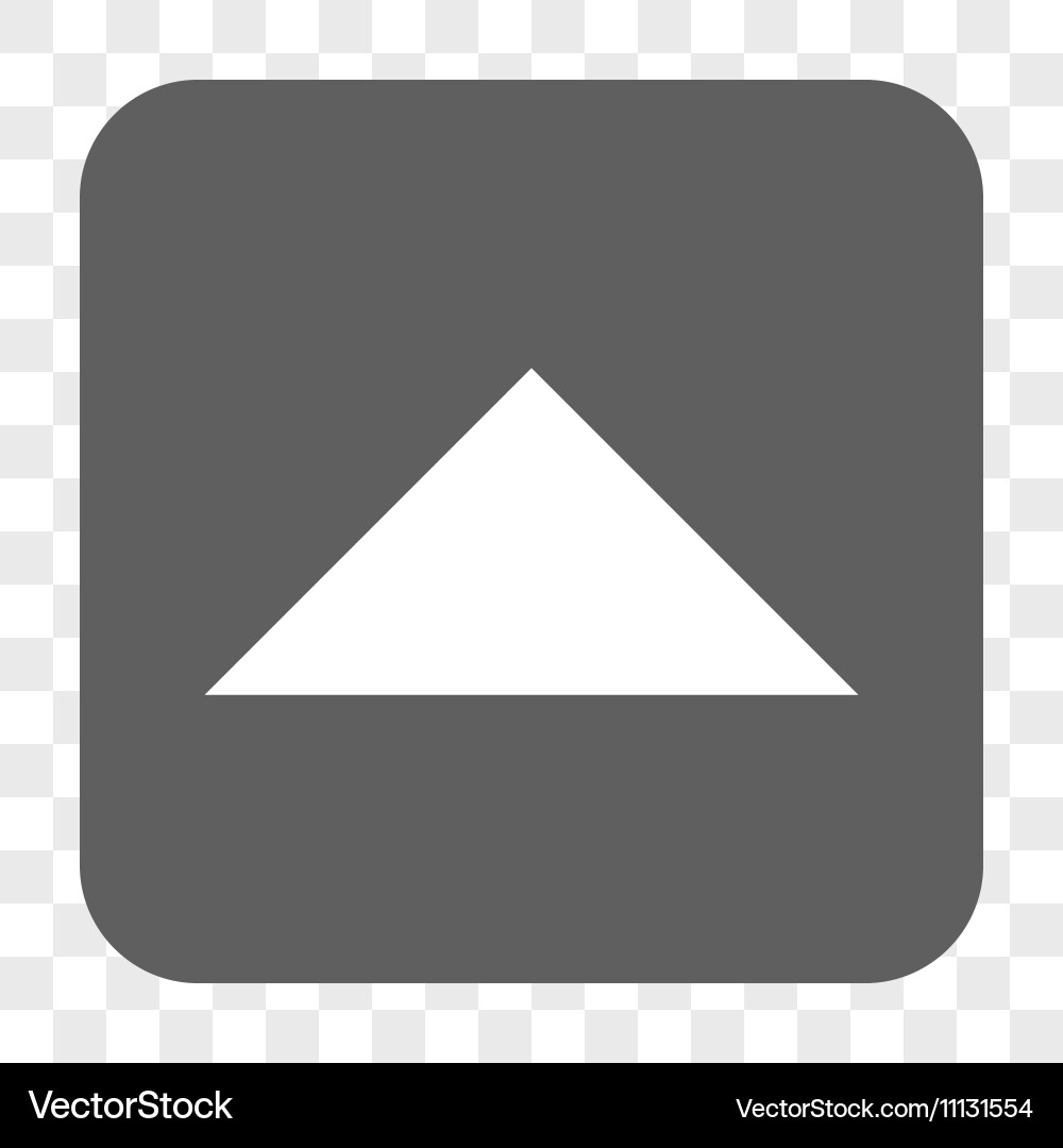 Arrowhead up rounded square button vector image