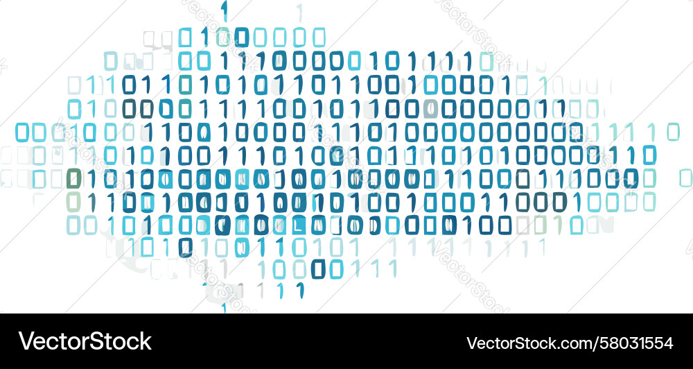Digital Binary Matrix vector image