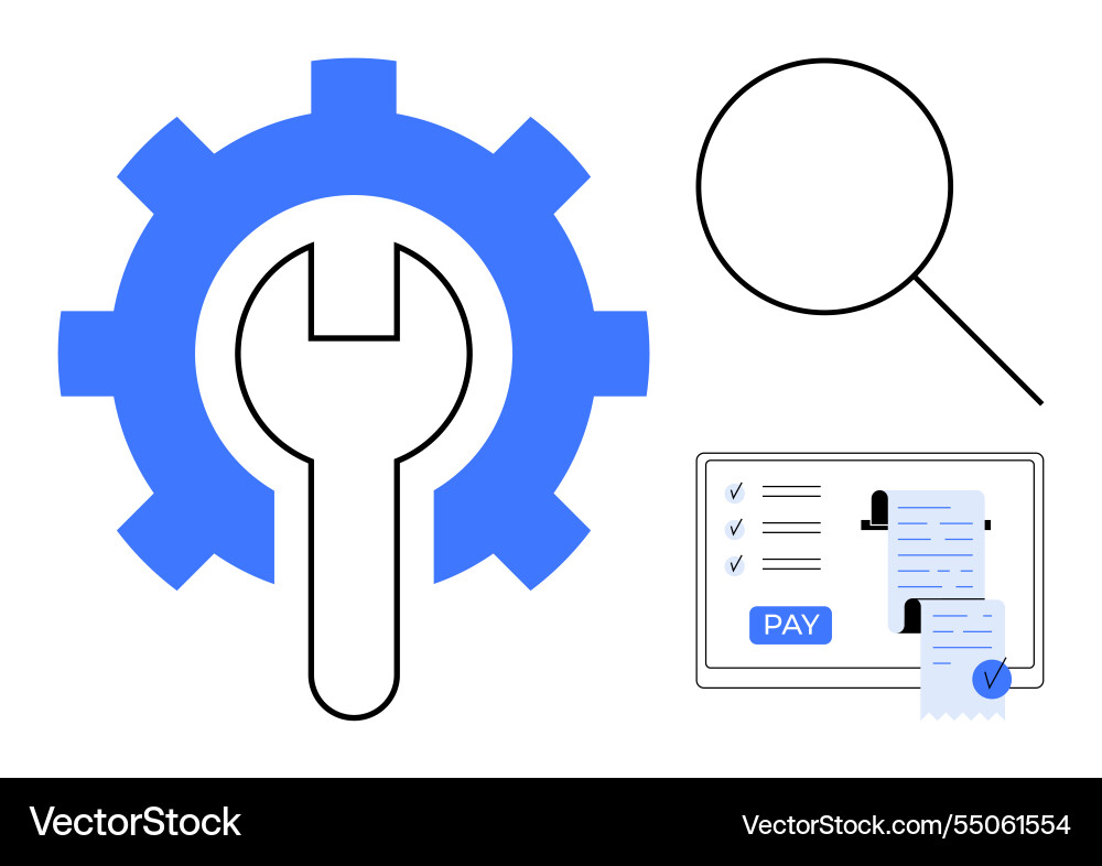 Digital payment tools and systems optimization Vector Image