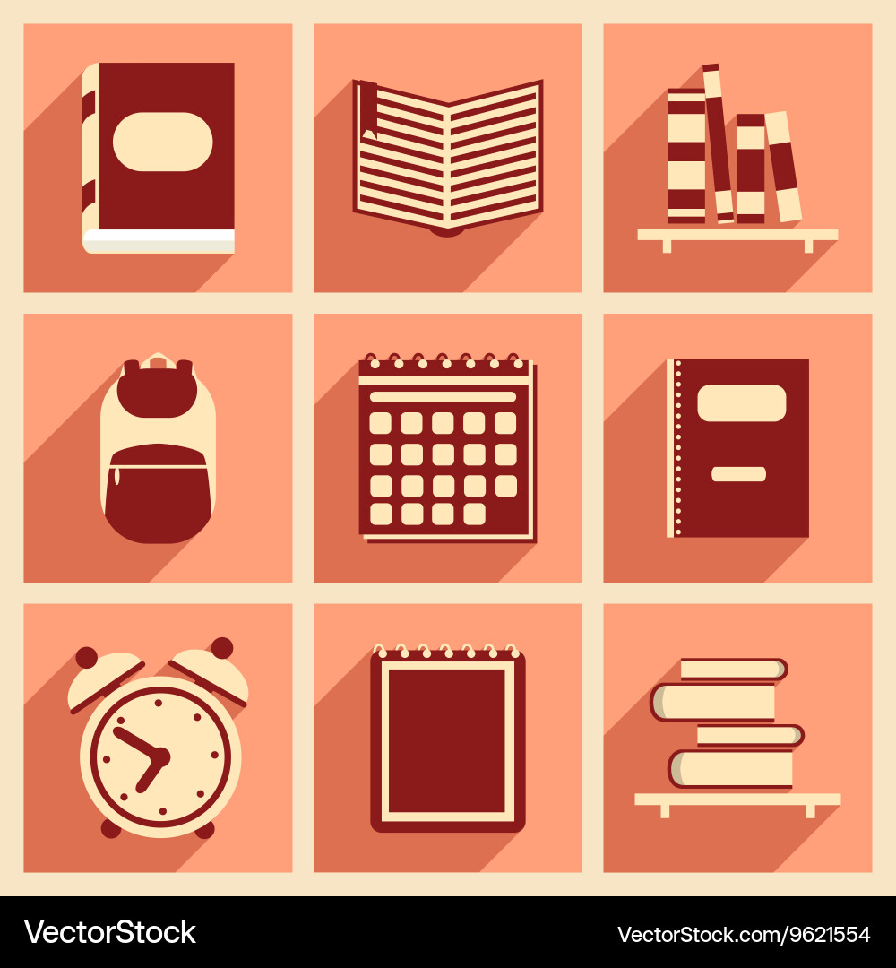 Flat with shadow concept and mobile application vector image