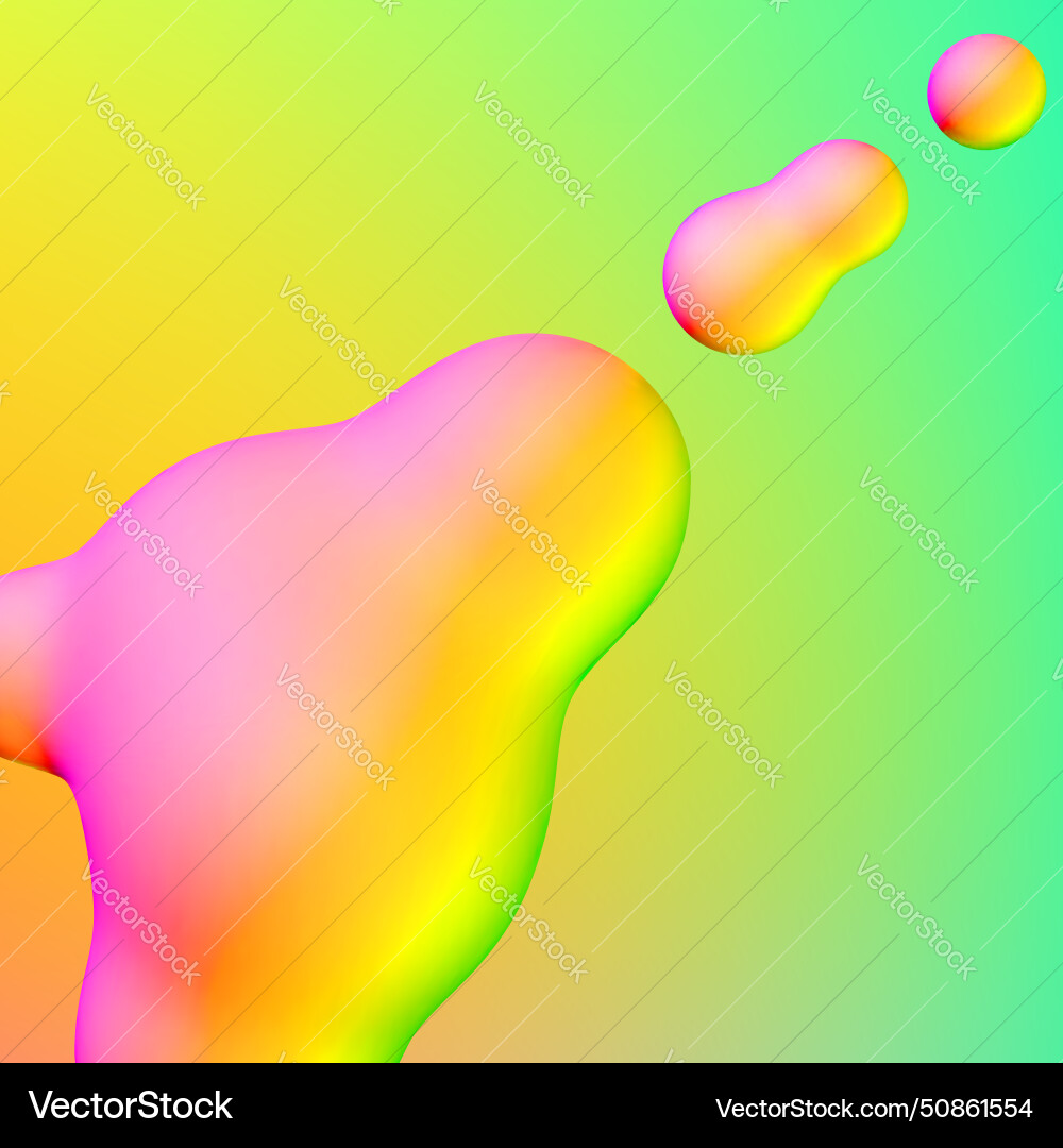 Fluid design liquid blobs with vibrant intense Vector Image