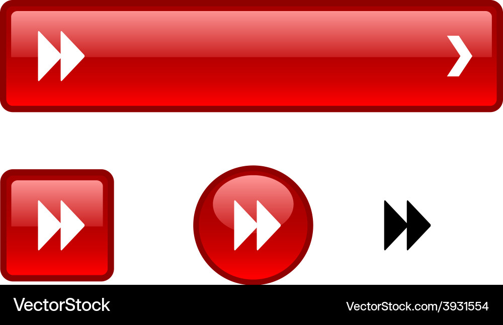 Forward button set Vector Image