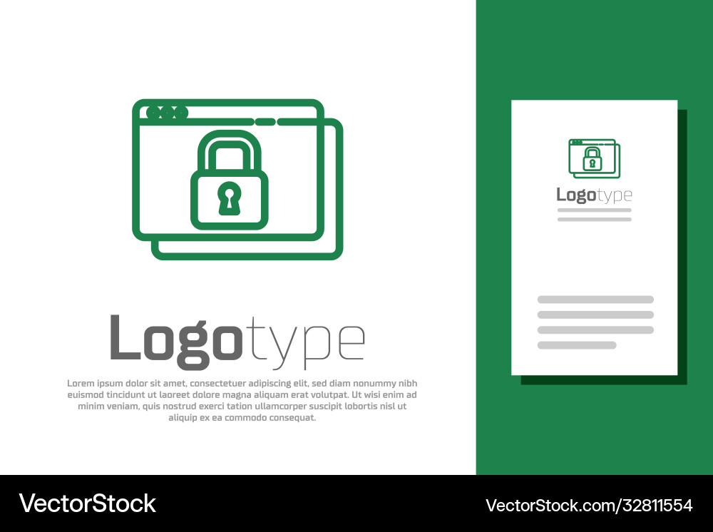 Green line secure your site with https ssl icon Vector Image