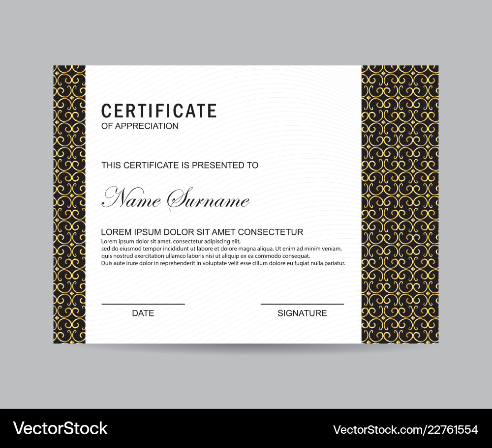 Modern certificate template Vector Image