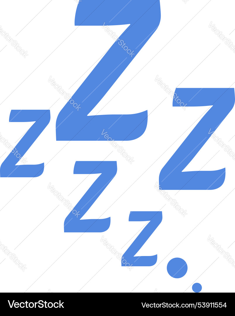 Multiple z letters representing sleeping Multiple z letters representing sleeping vector image