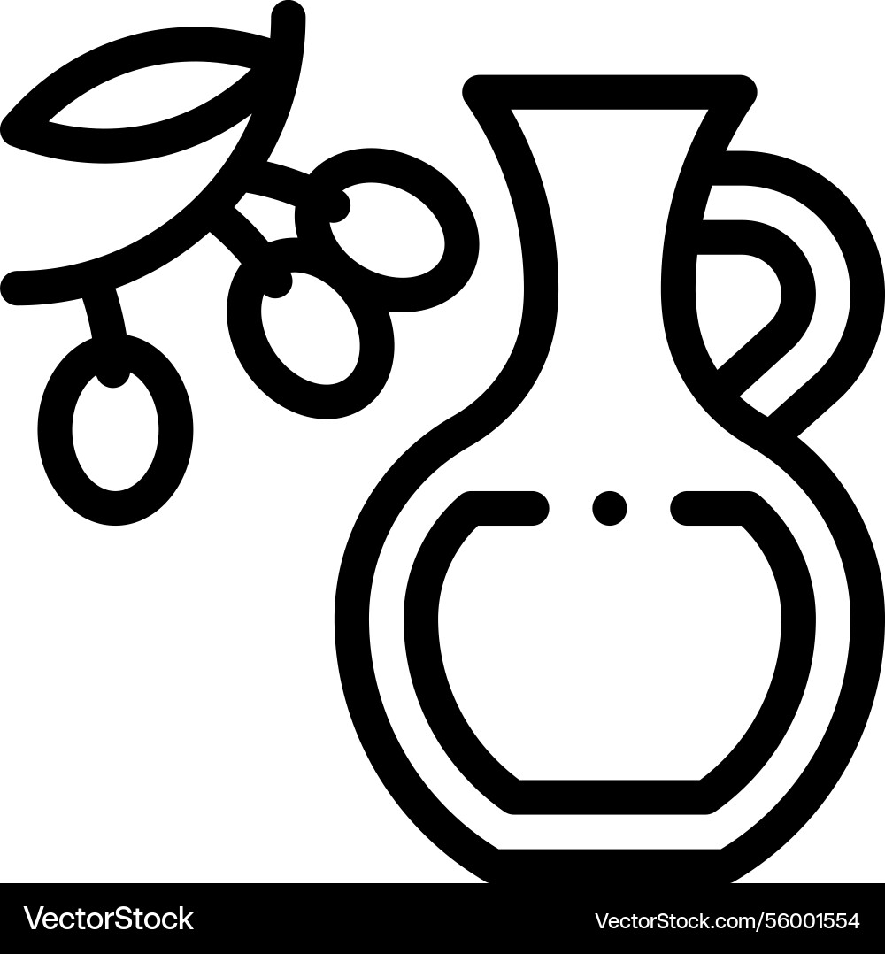 Olive tree icon thin linear style design isolated Olive tree icon thin linear style design isolated vector image