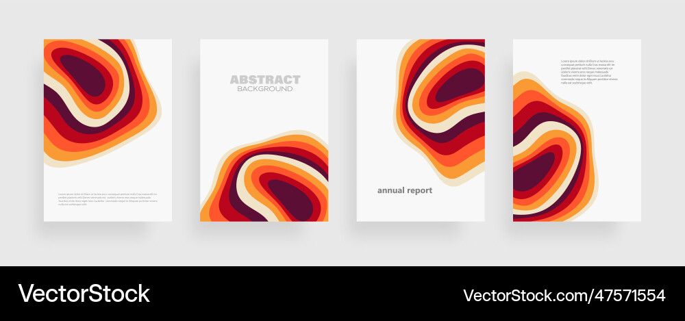 Set of brochures with abstract pattern retro Set of brochures with abstract pattern retro vector image