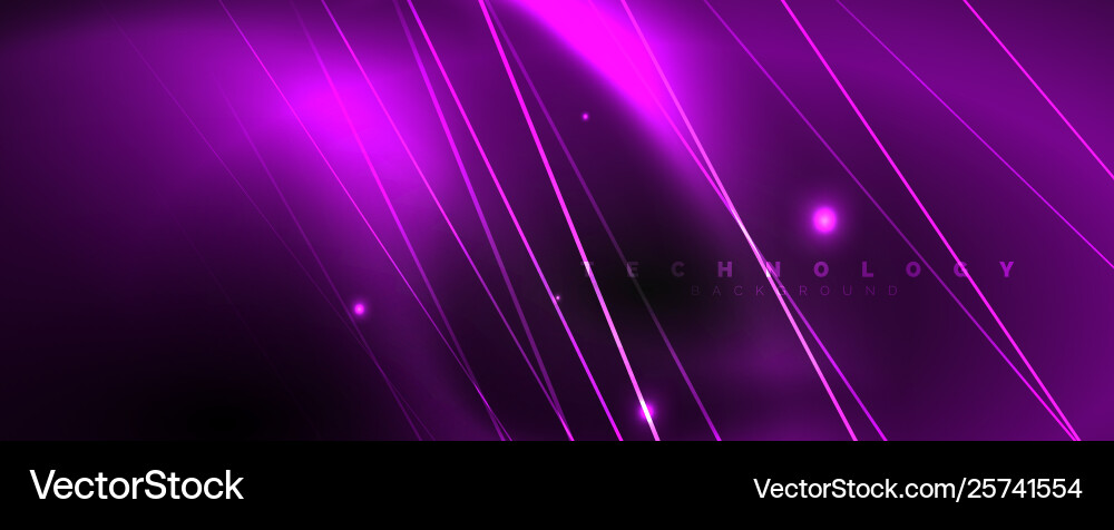 Shiny color neon light with lines abstract Vector Image