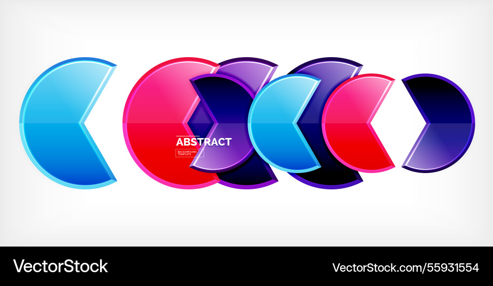 Trendy round shapes with triangular angle design Trendy round shapes with triangular angle design vector image