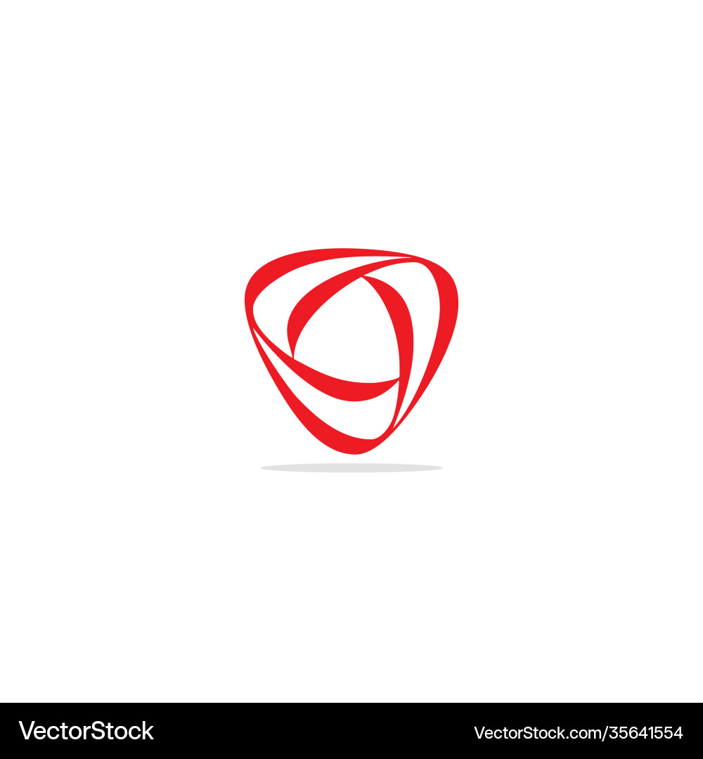 Triangle loop abstract logo Vector Image