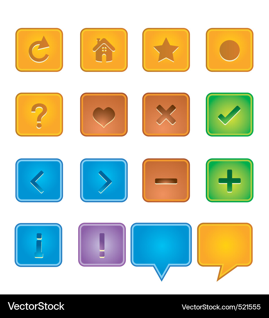 Colorful Web Buttons vector image
