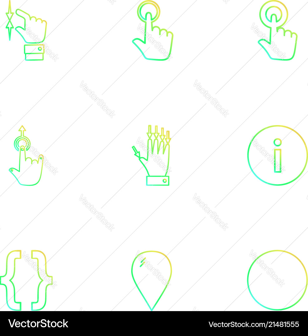 Hands pointer arrows directions eps icons set vector image