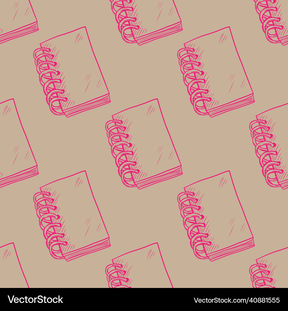 Seamless pattern of notepad Vector Image