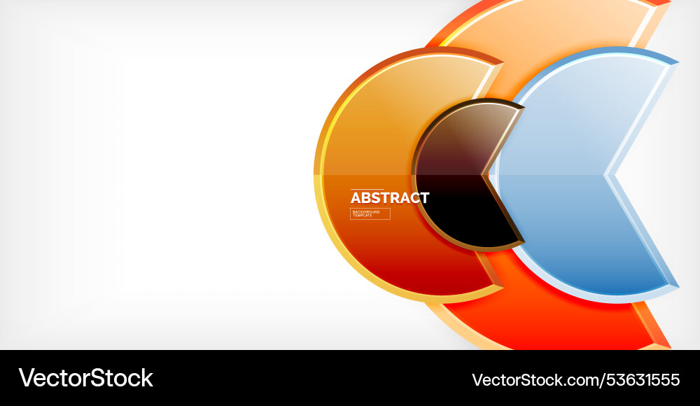 Trendy round shapes with triangular angle design Vector Image