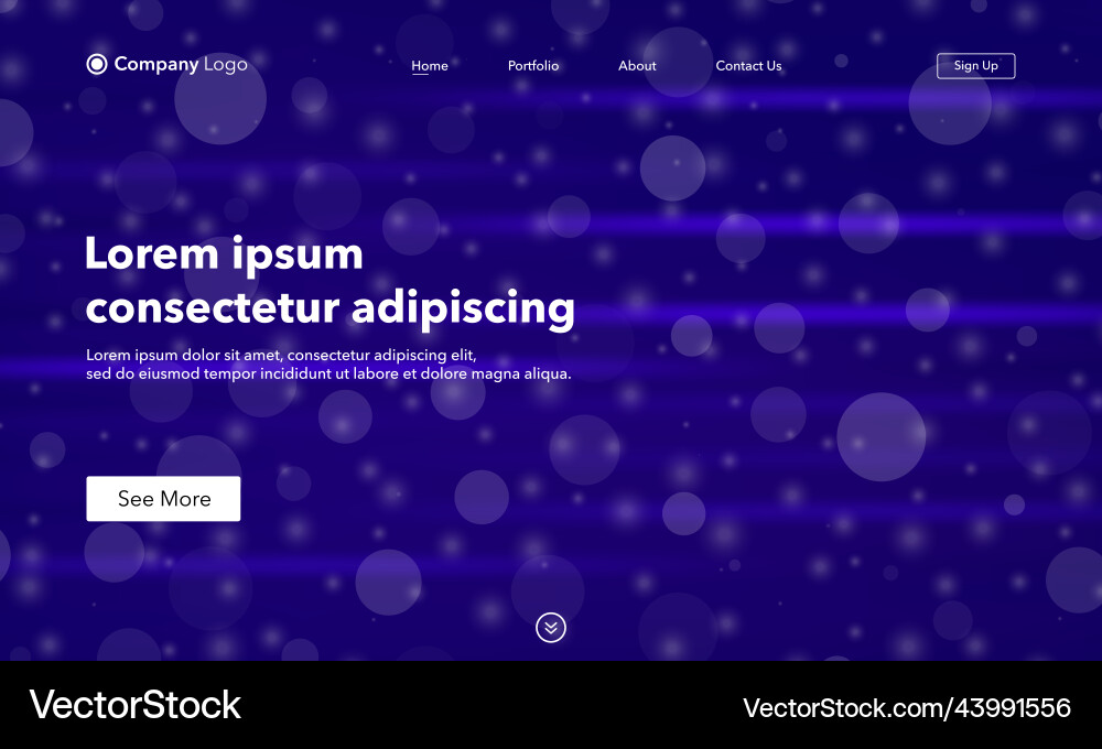 Abstract background website landing page template vector image