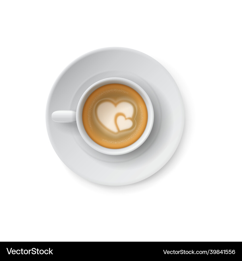 Coffee cup realistic white mug with hot caffeine Coffee cup realistic white mug with hot caffeine vector image