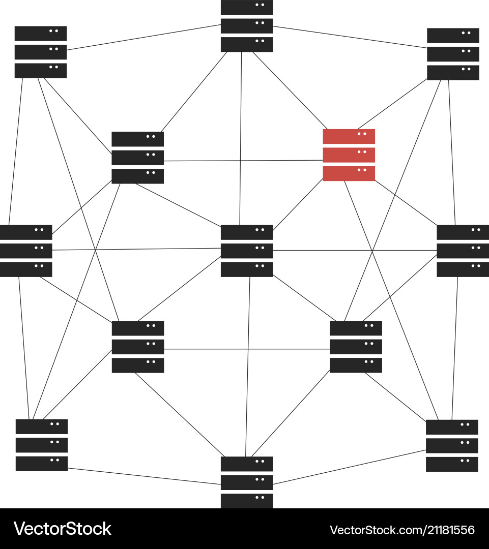 DDoS Attack Computer Security vector image