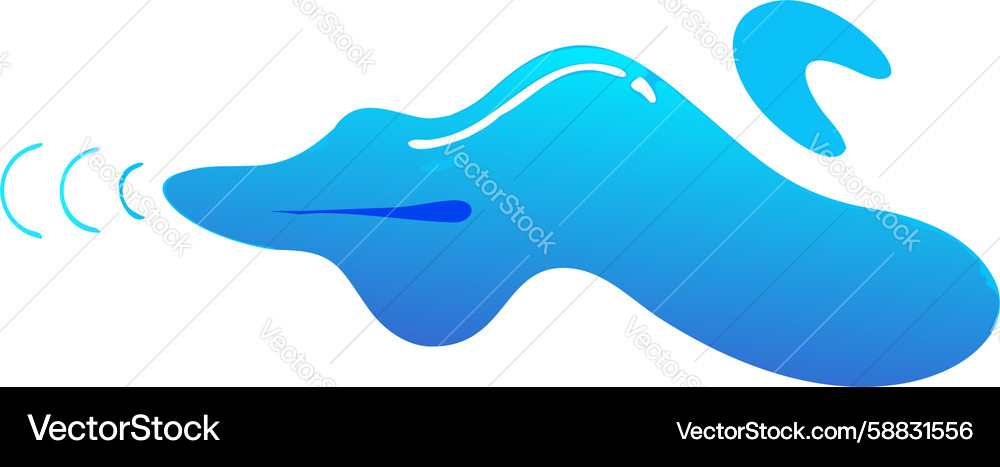 Dynamic Blue Sound Wave Blob Vector Image