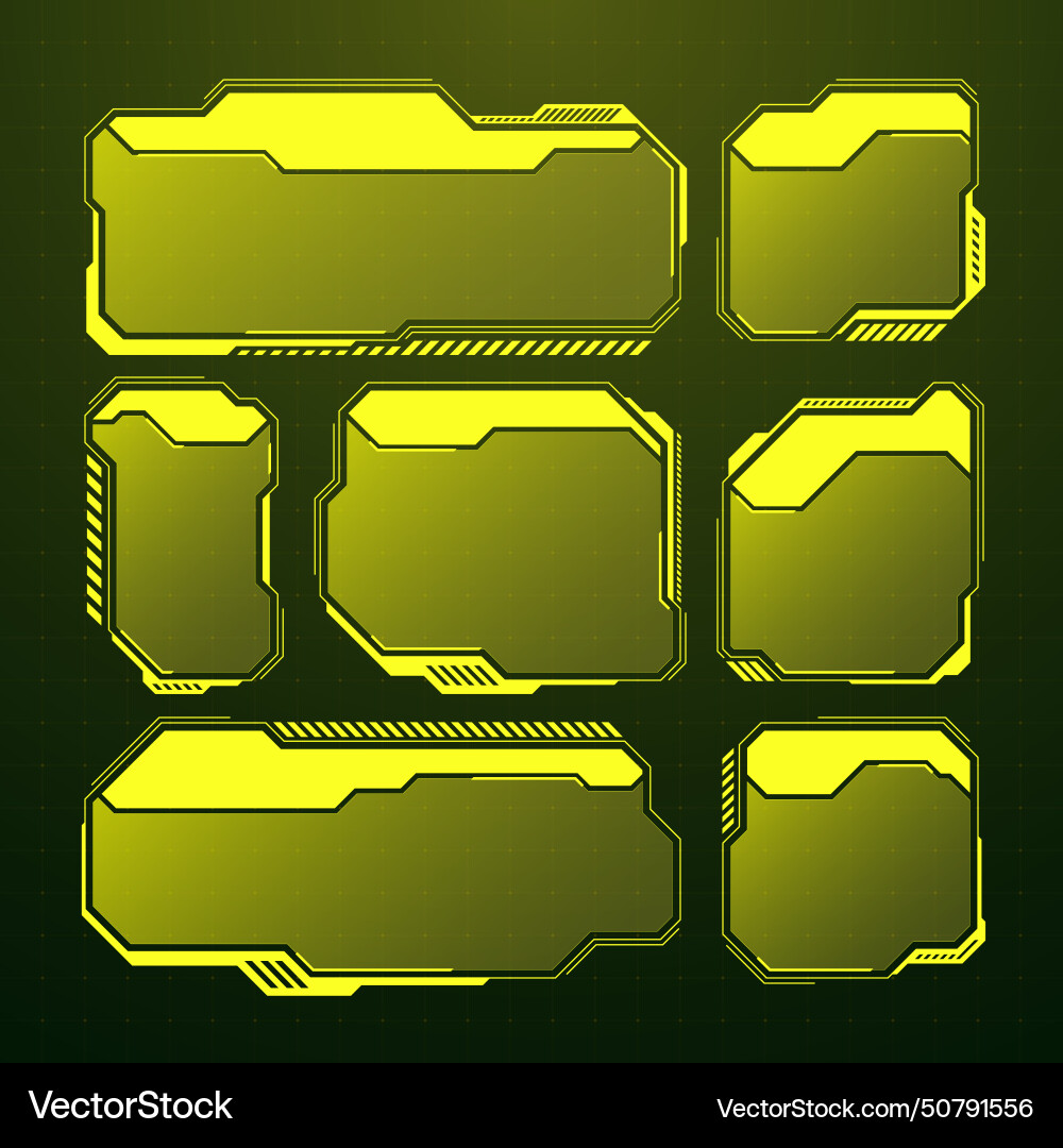 Futuristic HUD UI Elements vector image