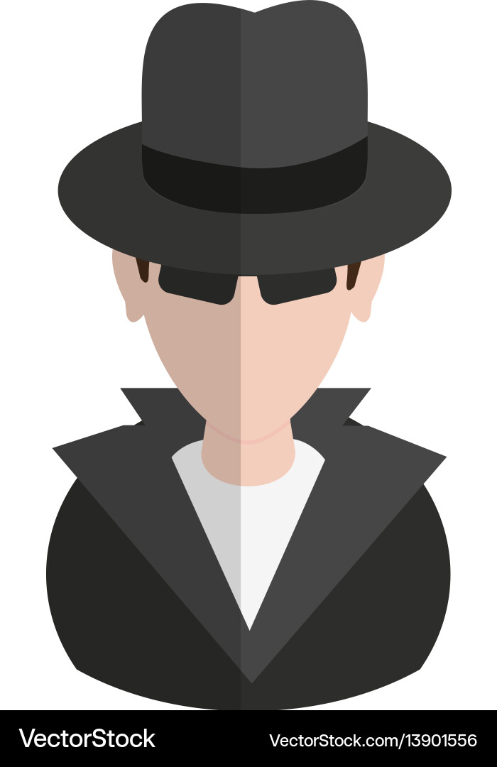 Hacker man icon vector image