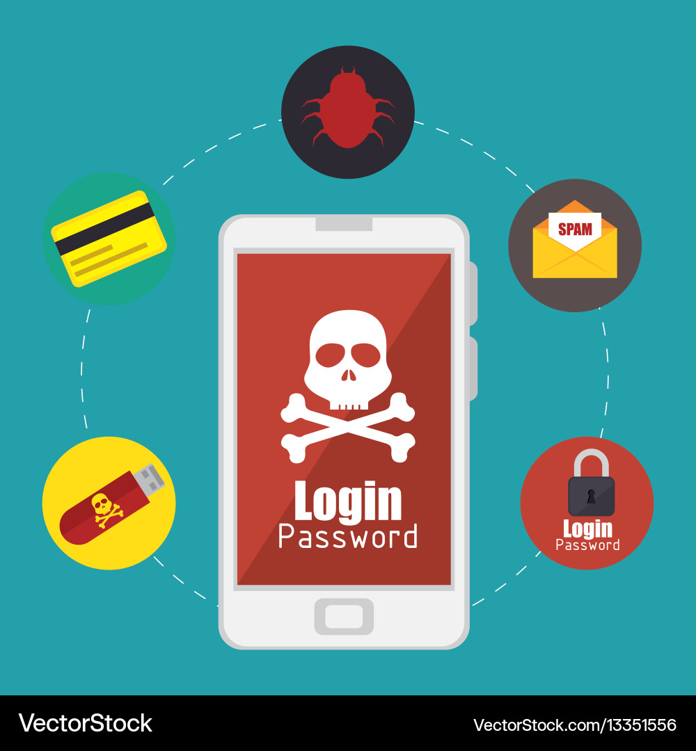 Hacking the system concept icons Vector Image
