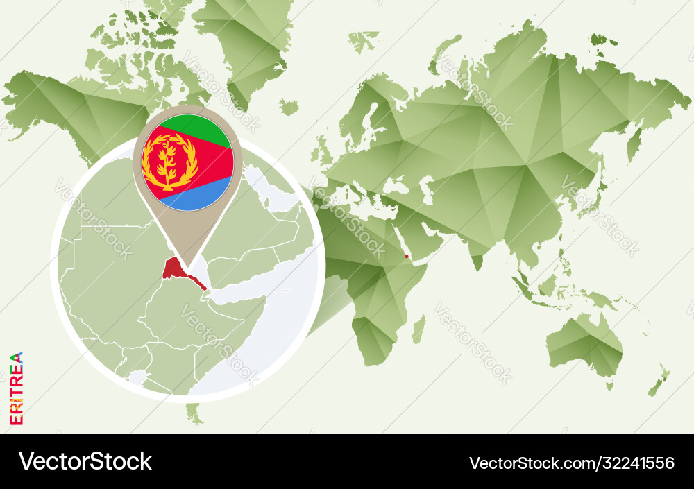 Infographic for eritrea detailed map vector image