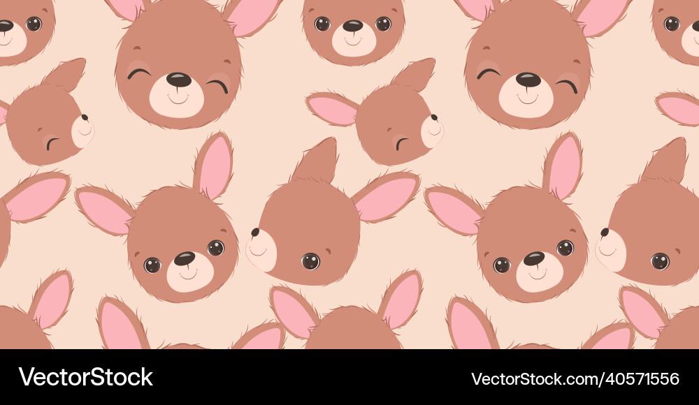 Kangaroo seamless pattern Vector Image