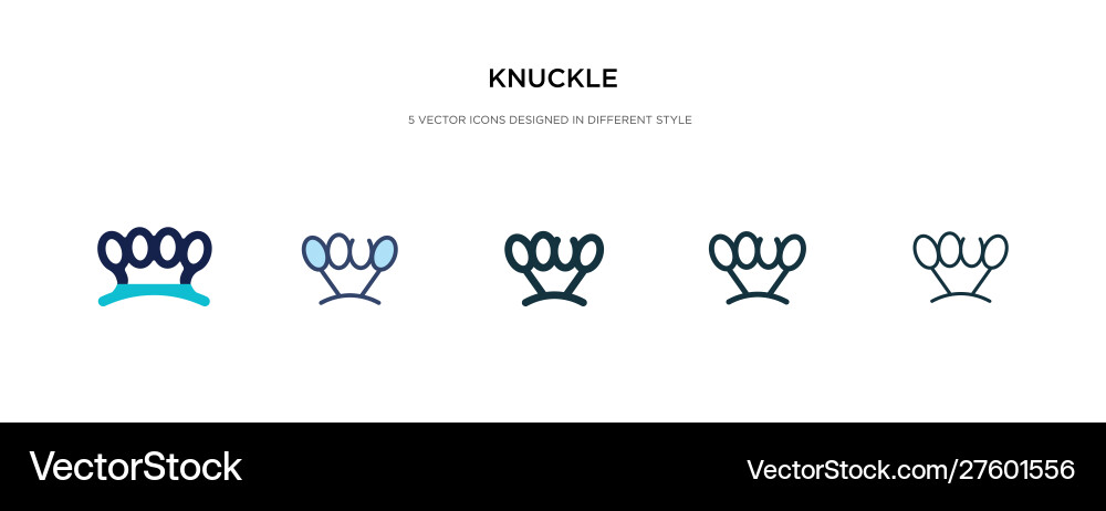 Knuckle icon in different style two colored Vector Image