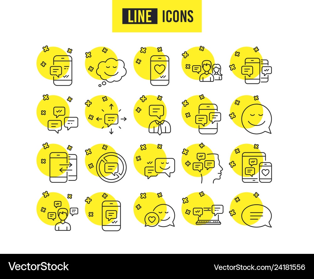 Message and communication icons group chat Message and communication icons group chat Vector Image