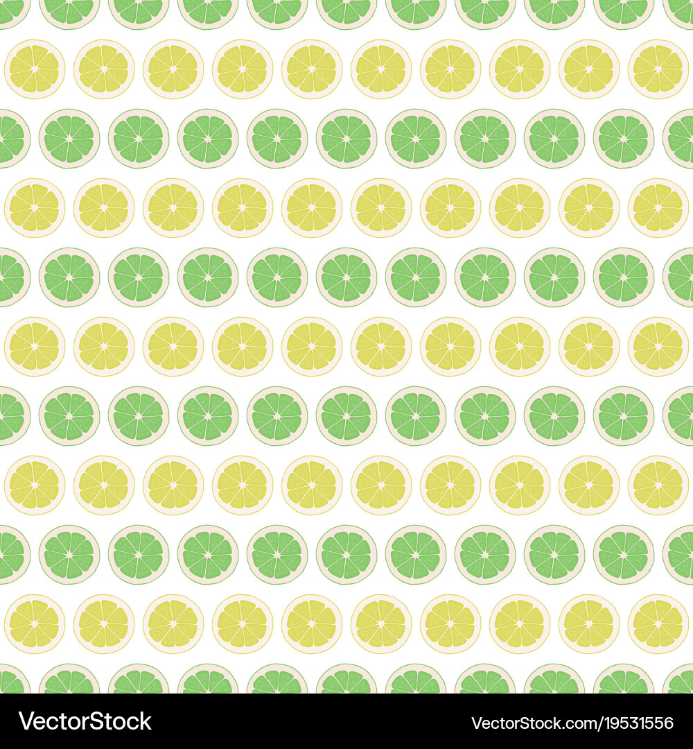 Seamless pattern background lemon and lime vector image