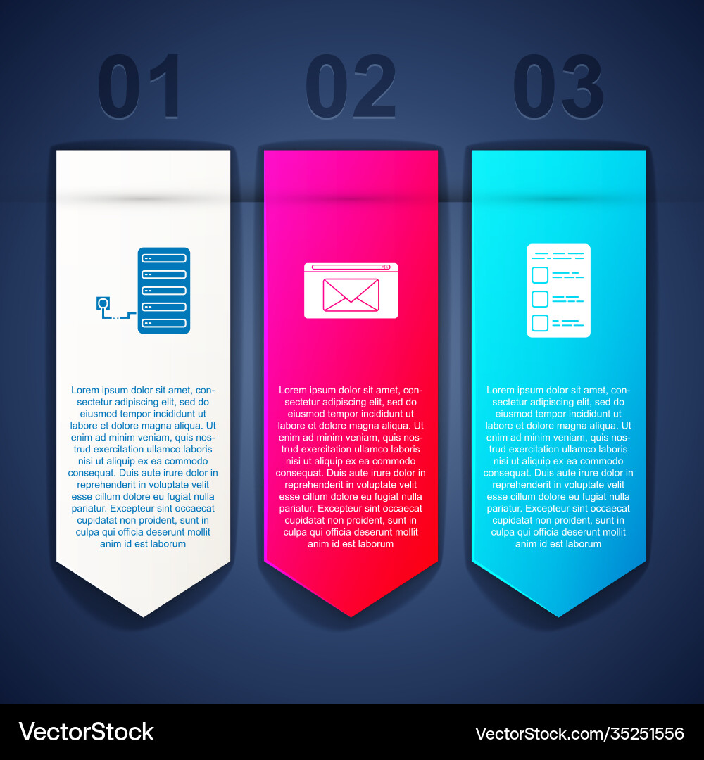 Set server mail and e-mail create account Set server mail and e-mail create account vector image