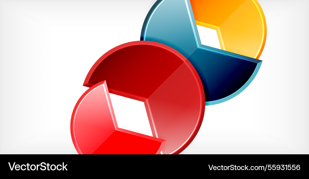 Trendy round shapes with triangular angle design Vector Image